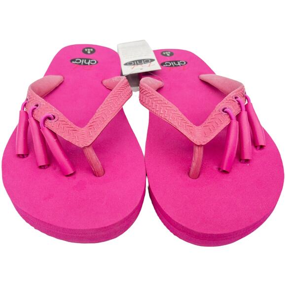 pedi-chic Shoes - Pedi-Chic Fuchsia Pink Toe Separator Pedi Spa Flip Flops Small 5 - 6.5